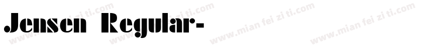 Jensen Regular字体转换